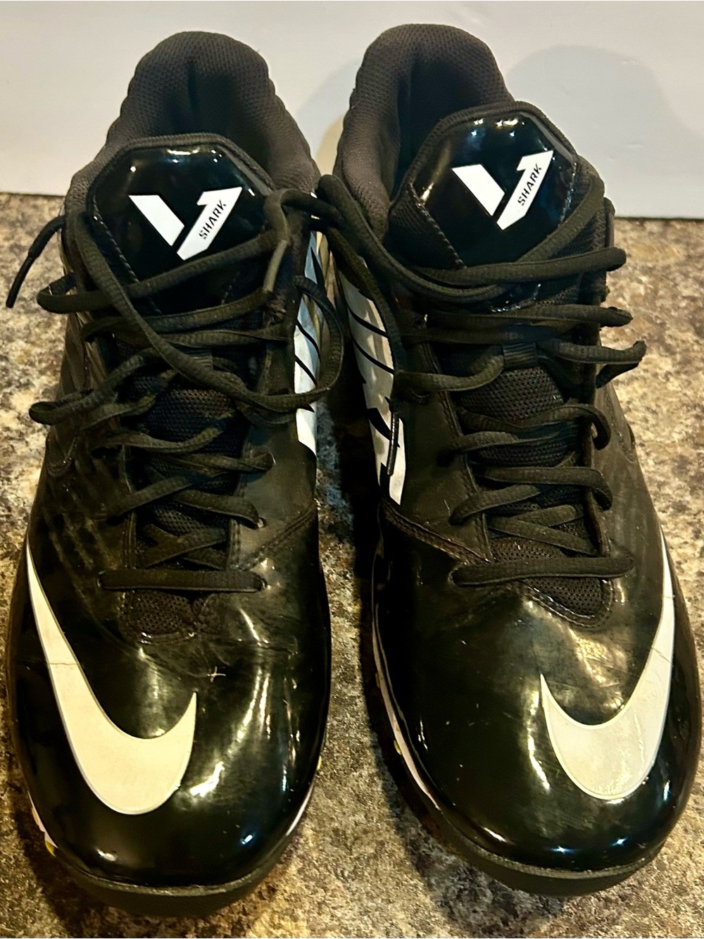 Nike Men’s Black Athletic Shoes with White Swoosh